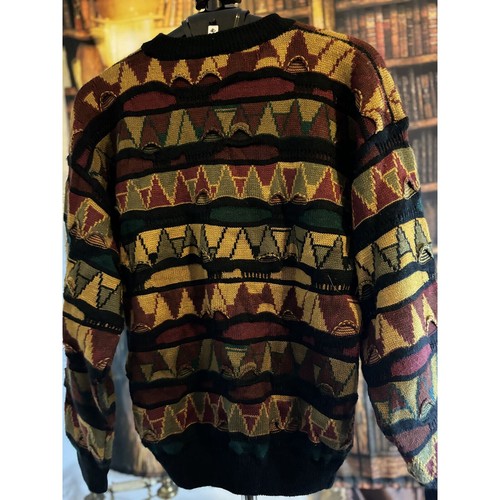 Maglione pullover vintage International Index isola medio multicolore stile Coogi - Foto 2 di 6