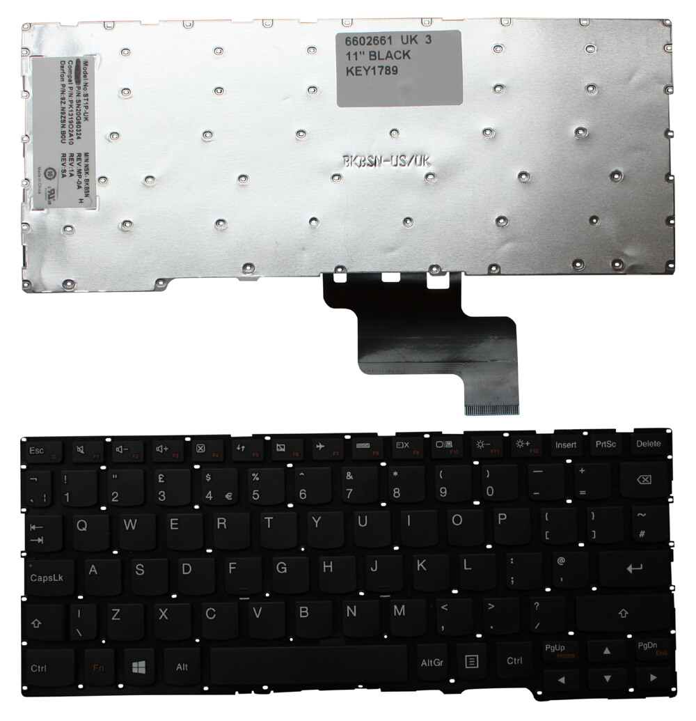 Layout Regno Unito Nero Windows 8 Tastiera per Lenovo Yoga 3 11 Inch