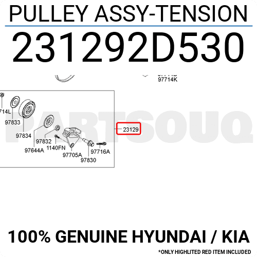 Hyundai kia 231292d530