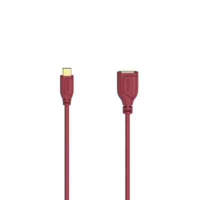 Hama OTG-Kabel USB-C ''Flexi-Slim'', USB 2.0, 480 Mbit / s, 0,15m, Rot,  00200640