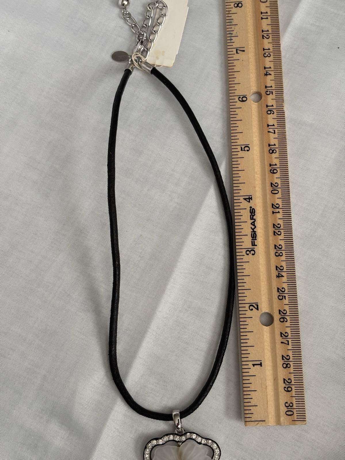 Vtg Kenneth Jay Lane Black & White Frosted Flower… - image 8