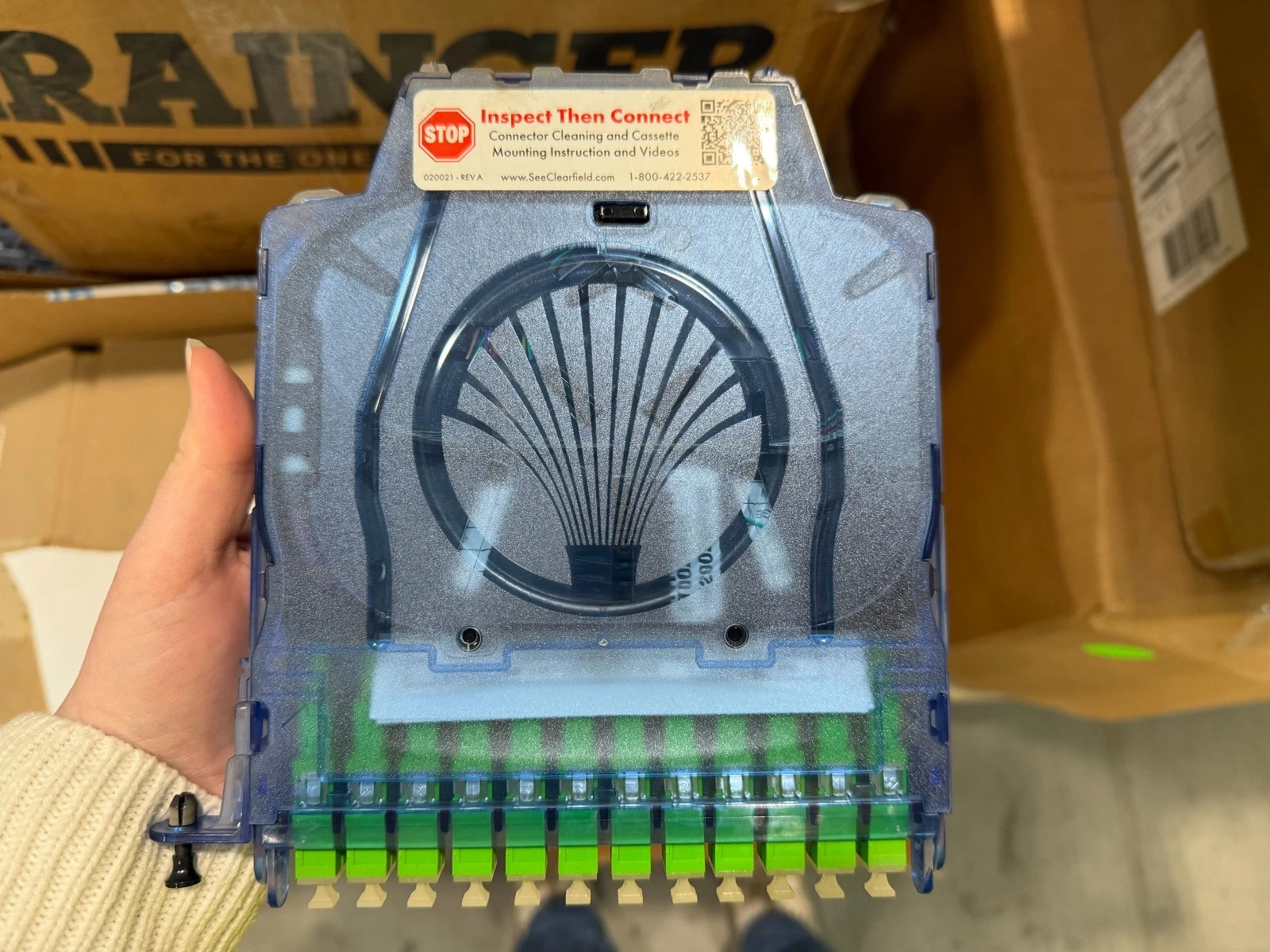 Clearfield Clearview Blue EMZ-012-C1F-SUB - 12-Fiber Cassette