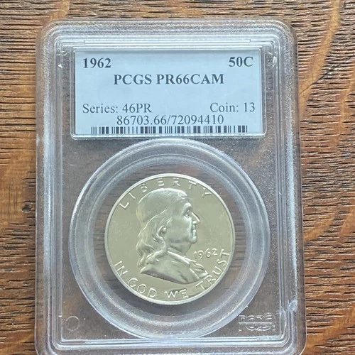 1962 PCGS PR66CAM Silver Franklin Half Dollar Proof