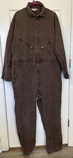 Vintage Walls Master Made Coveralls 50x31 Dark Brown Zip Up Front Not Lined 2XL