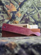 New Custom Made Turkey Box Call Made From Birdseye Maple With Purple Heart Paddl