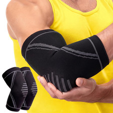 Elbow Brace 2 Pack Compression Sleeves for Tennis Golf Weightlifting Arthritis
