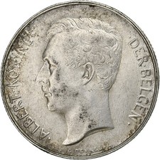 [#197732] Belgium, Albert I, 2 Francs, 2 Frank, 1912, Silver, EF, KM:75