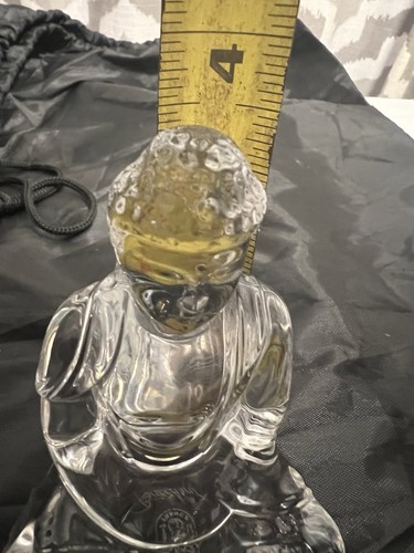Statuina Baccarat France Piccolo Buddha Cristallo Trasparente Ottima! - Foto 9 di 9