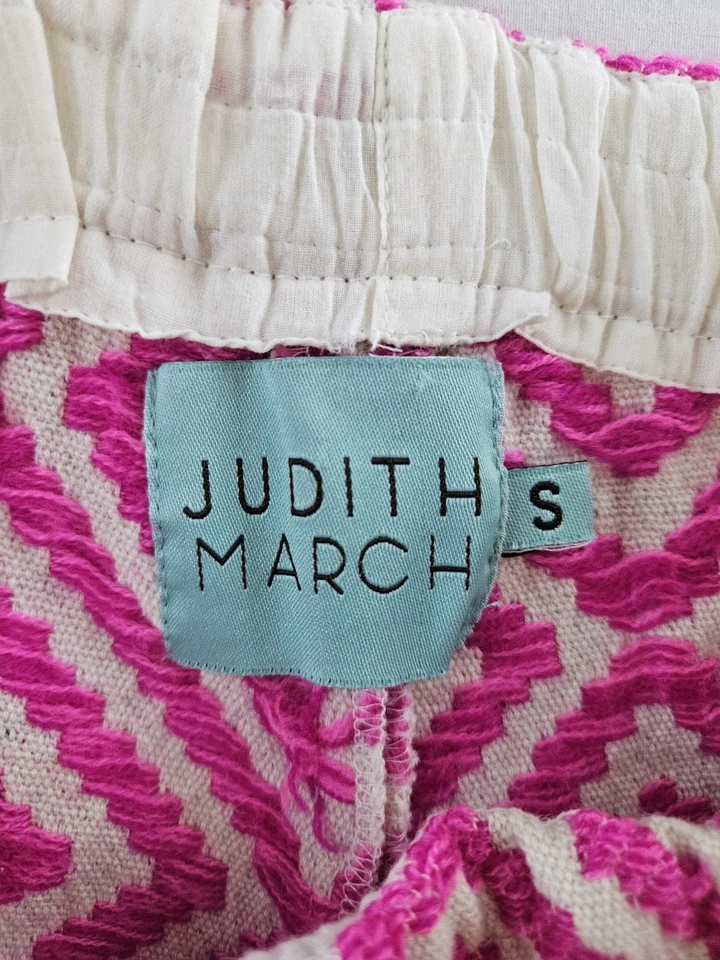 Judith March Shorts Women’s Sz Small Pink Crochet Overlay Geometric  S Festival  - Изображение 3 из 4
