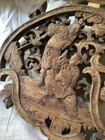 Pair of Antique Qing 19th c. Chinese Gilded Carved Wood Panels w/ Scholars Scene — photo 4