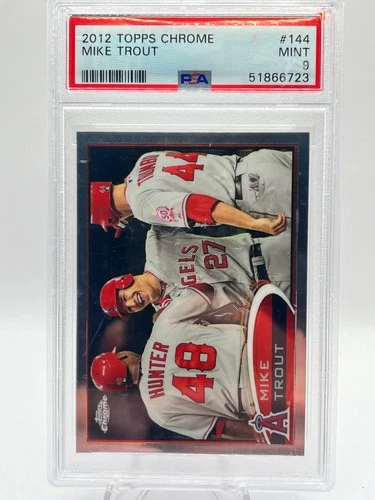 2012 Topps Chrome #144 Mike Trout PSA 9 Mint Angels