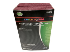 Pack Of 10 - Maroon Scuffing Pads P360 Shape 360 Grit  6" X 9" Surface Prep