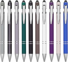 Ballpoint Pen Metal Soft Stylus Pen Touch Screens Retractable Tactile 10 Color