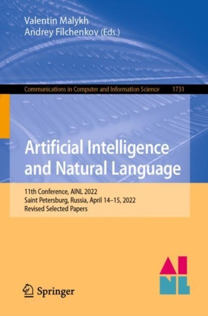 Artificial Intelligence and Natural Language: 11th  by Valentin Malykh PAPERBACK