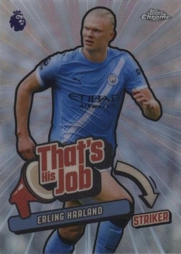2026 Topps Chrome Premier League - Erling Haaland Chrome Gold Wave