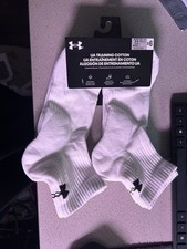 Under Armour Training Cotton 6-Pairs Men's Quarter Socks SIZE L 8.5-13