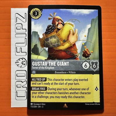 Disney Lorcana TCG Gustav The Giant Terror Of The Kingdom 173/204 Regular Rare