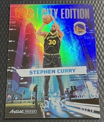 2024-25 Stephen Curry Warriors 01/10 Panini Hoops City Edition Gold Card #15