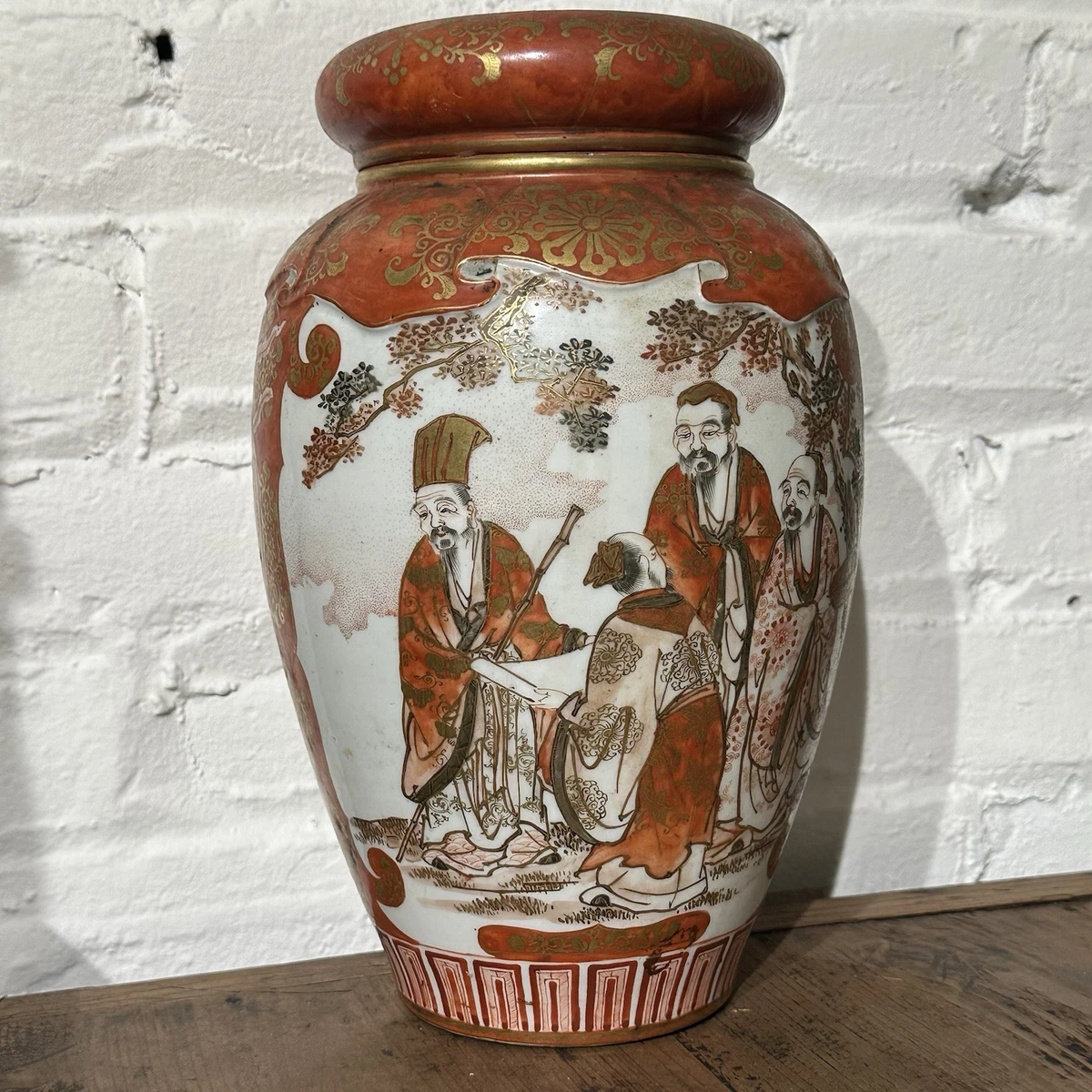 陶瓷古董原始1850-1899 年日本花瓶| eBay