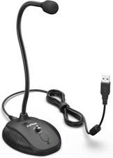 Fifine USB Computer Microphone, Plug Play Desktop Condenser PC Laptop Mic,Mute