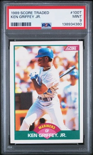 1989 Score Traded #100T Ken Griffey Jr RC ROOKIE HOF Seattle Mariners PSA 9 MINT
