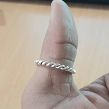 925 Sterling Silver Ring, Minimalist braid ring, Braid ring, Twist Wire All size