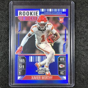 2024 Contenders Optic Football XAVIER WORTHY Rookie Ticket Blue 85/99 #100