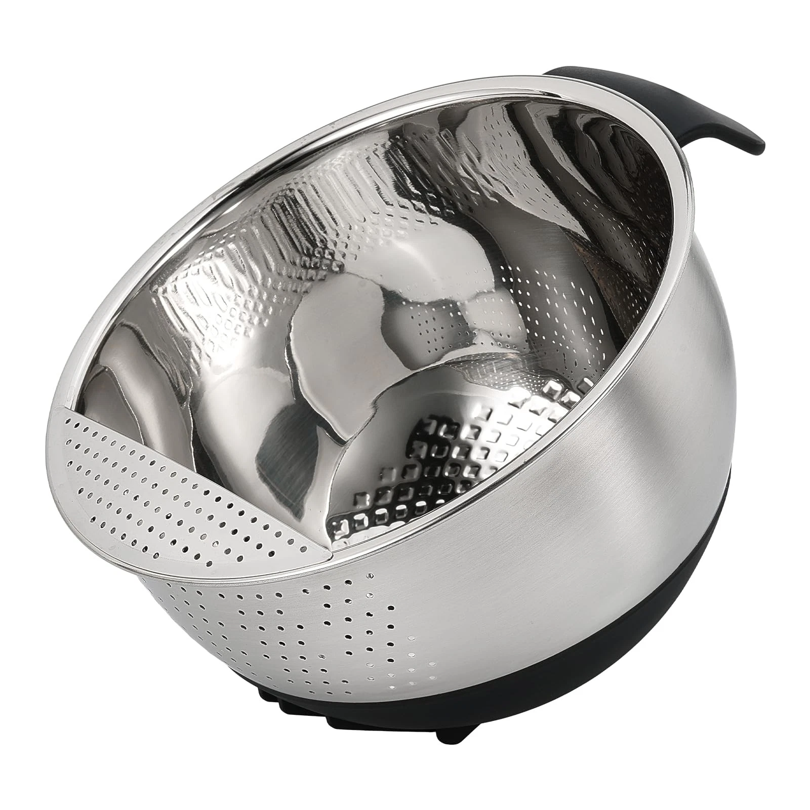 Rice Washing Bowl with Strainer Quinoa Washer Bowl, Stainless Steel Side Drai...