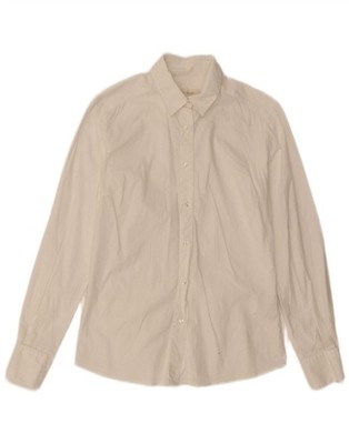 DONDUP Womens Shirt IT 40 Small White Cotton GS11
