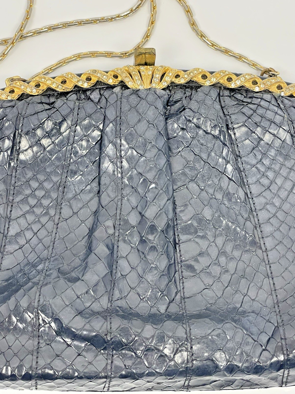 Neiman Marcus Morris Moskowitz Python Rhinestone … - image 20