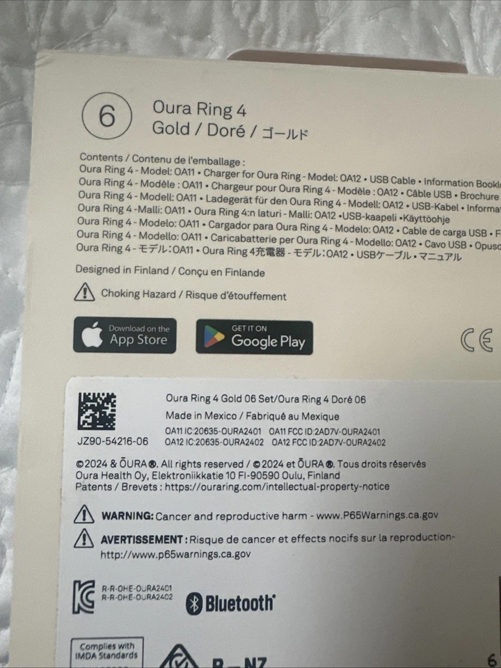 Genuine OURA Ring Gen 4 - GOLD - Size 6. New Sealed.Brand New Smart Ring - Image 3 of 4