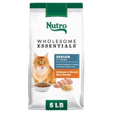 Wholesome Essentials Senior Dry Cat Food, Chicken & Brown Rice Recipe, 5 lb. Bag 7.73 per pound