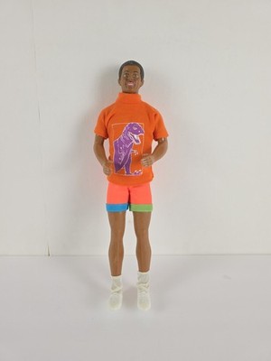 Vintage Barbie/Ken Doll African American With Orange Outfit USED 
