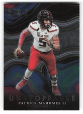 2022 Panini Select Draft Picks Unstoppable Silver Prizm Patrick Mahomes II Texas