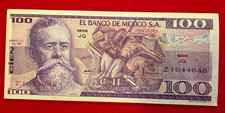 1978 Mexico 100 Pesos Carranza bill Paper Bank Money SERIE JQ PREFIX Z 1044648