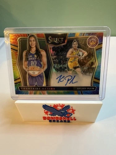 Panini 2025 WNBA Select Kelsey Plum Courtside Action Prizm Tie Dye Auto /25