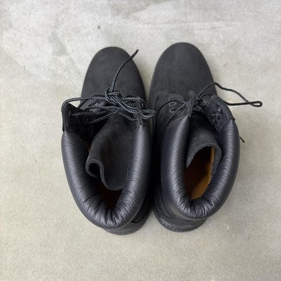 Timberland Boots Mens Size 8 W Black Nubuck Leather Waterproof