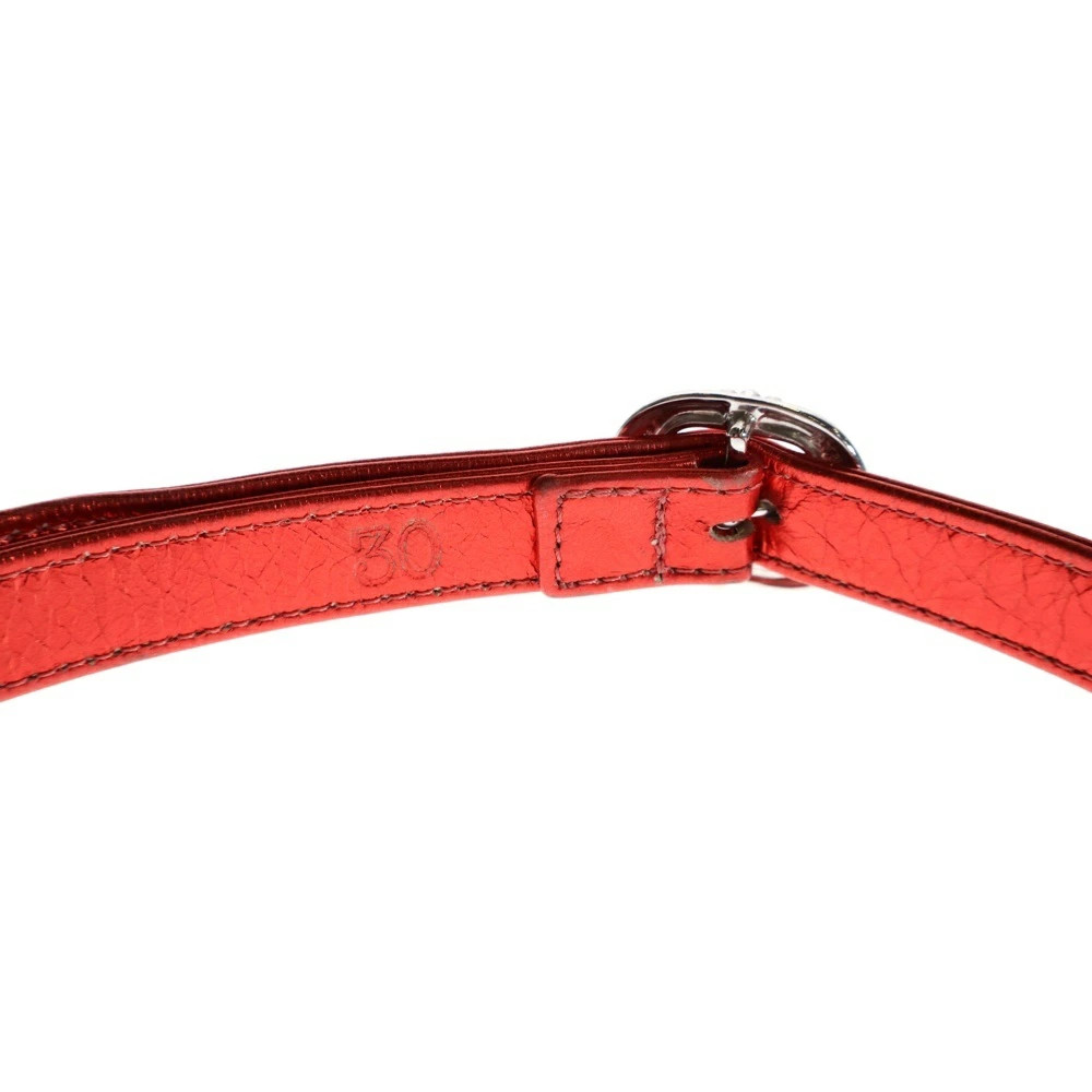 Chrome Hearts BLT Gunslinger 1.0 Metallic Leather Belt Size 30 Red Silver 925 thumbnail 4