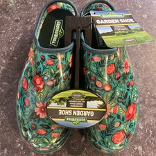 GroundWork But ogrodowy turkusowy kwiatowy rozmiar 8 Nowy wodoodporny z pianką z pamięcią kształtu