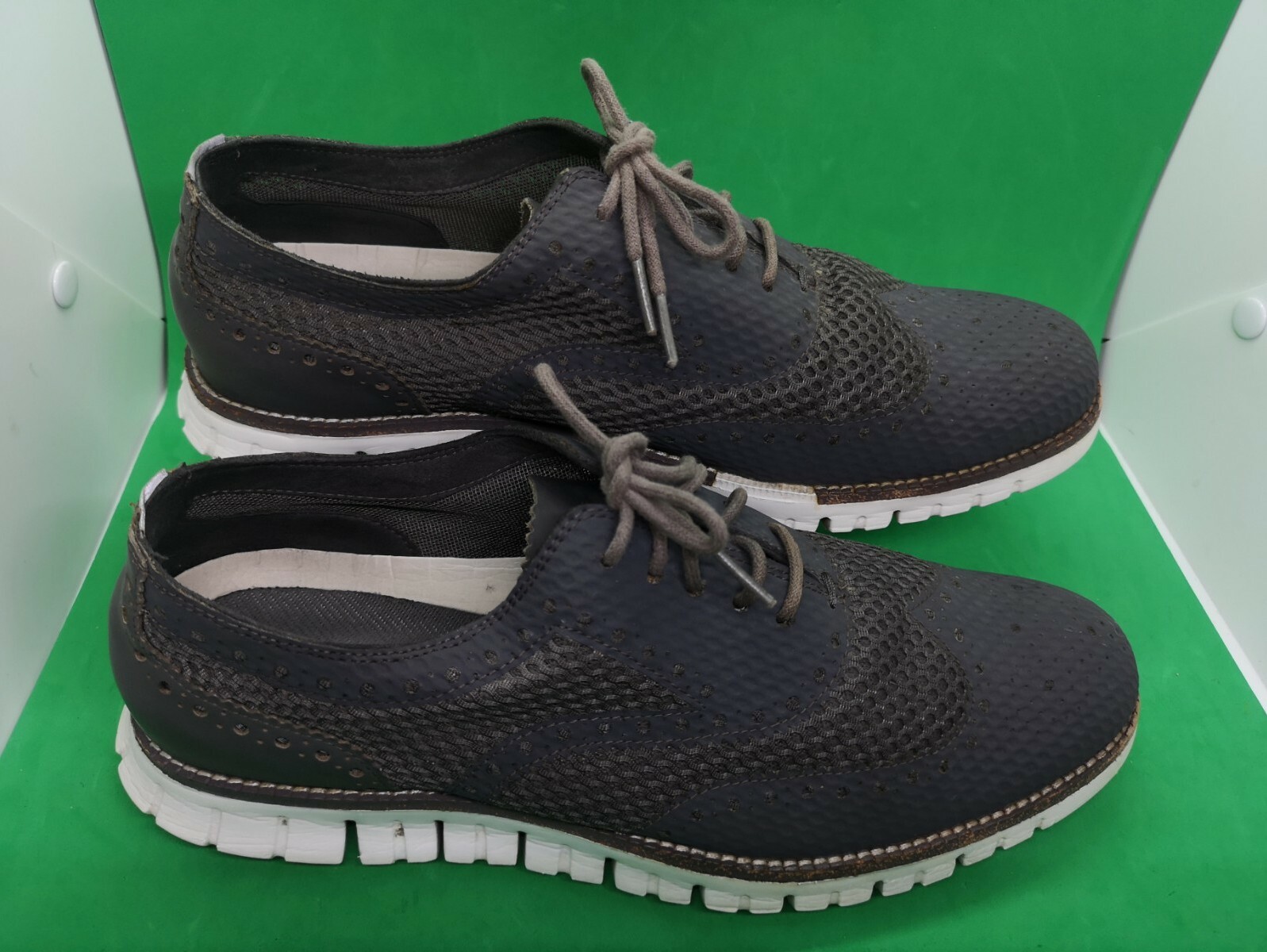 SAOLA Scarpe casual da uomo Cole Haan ZeroGrand C22406 grigio viola Oxford a coda di rondine taglia 9 5 M