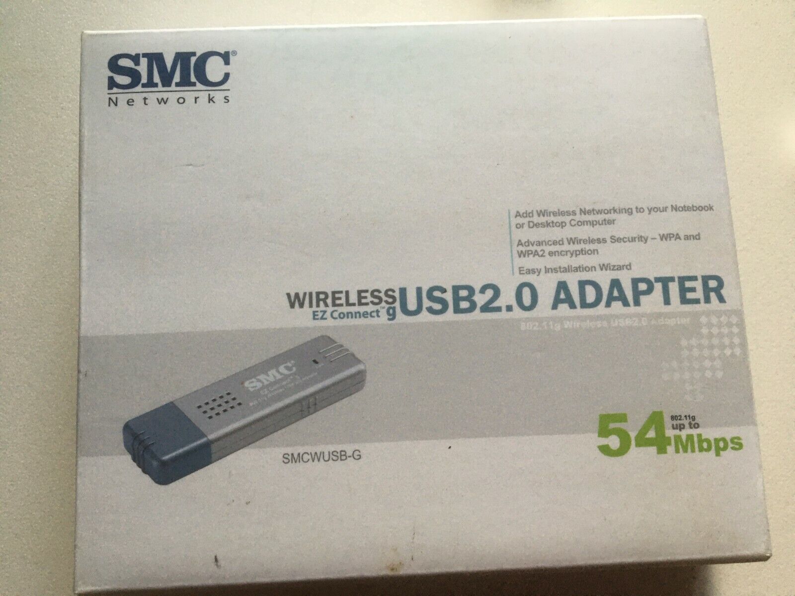 SMC SMCWUSB-G WIRELESS EZ Connect G USB 2.0 ADAPTER 54Mbps NEW