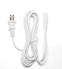  UL Listed White 8 Foot AC Power Cord works with TCL Roku TV/Fits Most Models