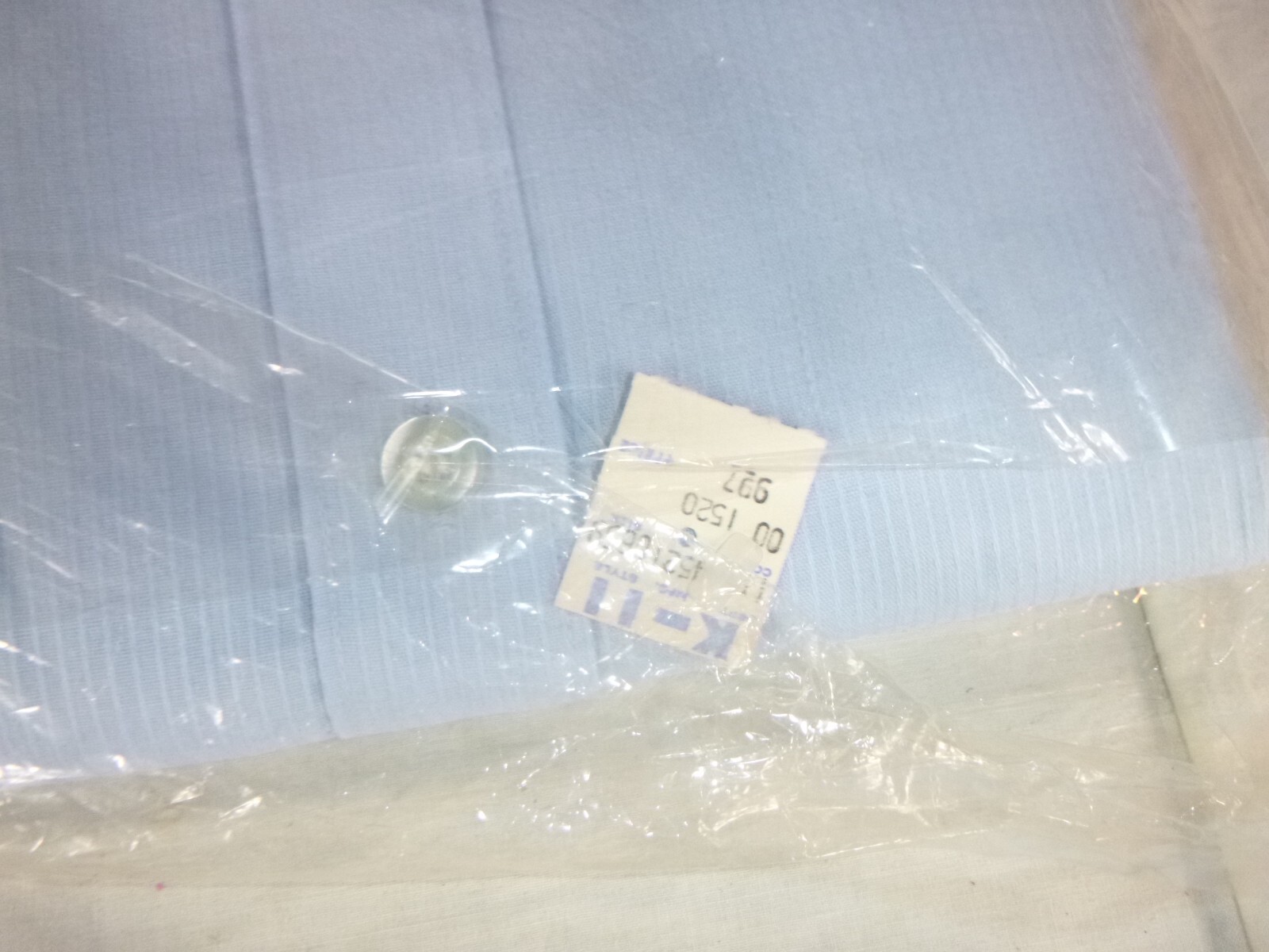 NOS Vtg 70s Ketch Dress Shirt KMart Light Blue Ribbed… Gem