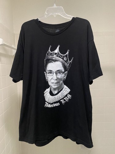 Notorious T-shirt RBG femme droits féministe Ruth Bader Ginsburg noir T-shirt 2XL - Photo 1 sur 6