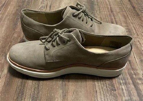CLARKS Oxford Clark's Teasdale Rhea Olive Nubuck NUOVISSIME (senza scatola) taglia 9
