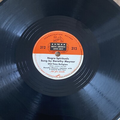 1942 BLACK GOSPEL Dorothy Maynor 78 rpm RCA VICTOR 321 PROMO E+