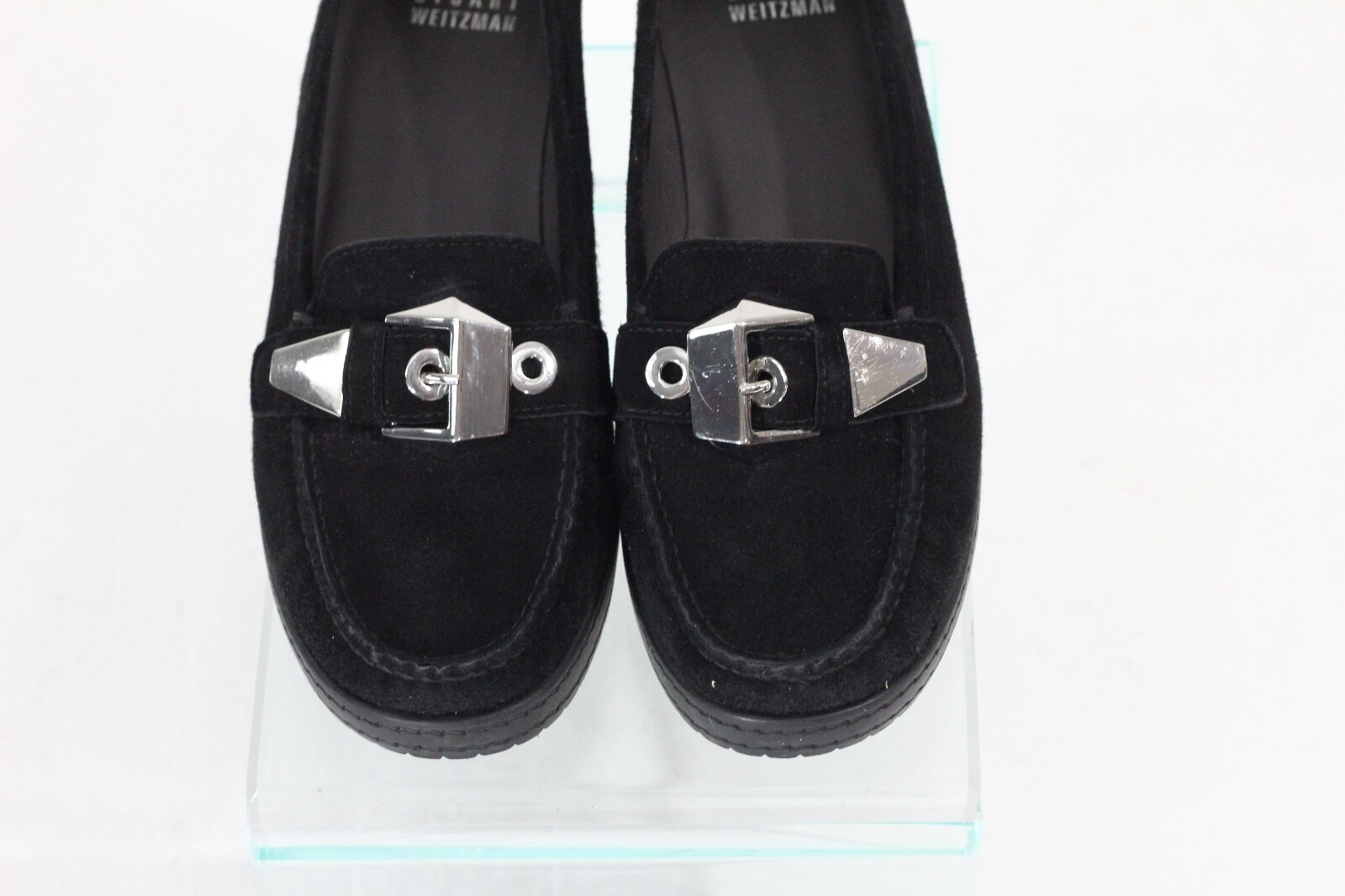 Stuart Weitzman Wedge Loafer Women Fashion Shoe Black… Gem