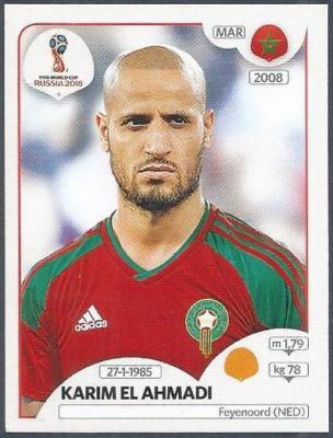PANINI FIFA WORLD CUP - 2018 RUSSIA - #162 - MAROKKO - KARIM EL AHMADI