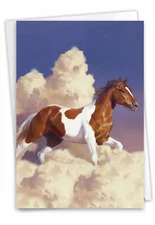 Birthday Greeting Card with 5" x 7" w/ Envelope (1 Card) Birthday Wild Horses