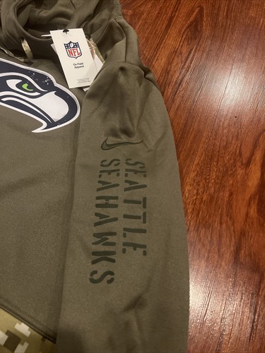 Nike Men’s Seattle Seahawks Salute To Service Therma Hoodie Sweatshirt Large L - Picture 10 of 12
